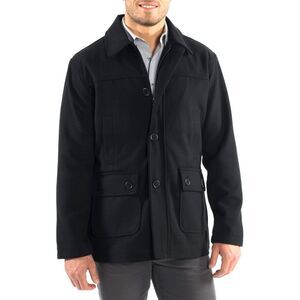 Alpine Swiss Wyat Mens Wool Blend Classic Barn Coat Cargo Pocket Military Jacket
